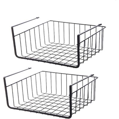 Organizador De Cestas Colgantes Ineasicer, Paquete De 2, Cestas Colgantes Para Debajo Del Estante, Para Armarios De Cocina, Alacenas, Estantes Y Gabinetes De Base (negro) Organizador De Cestas Colgantes Ineasicer, Paquete De 2, Cestas Colgantes Para Debajo Del Estante, Para Armarios De Cocina, Alacenas, Estantes Y Gabinetes De Base (negro)