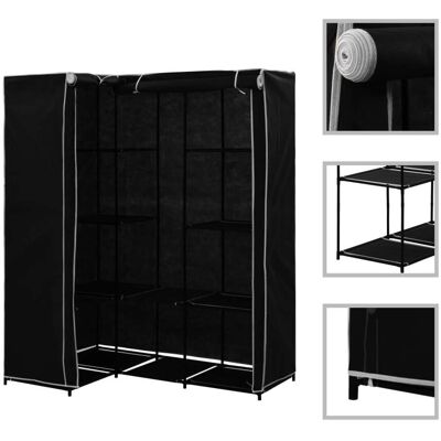 Armario De Esquina Negro 130x87x169 Cm Vidaxl Armario De Esquina Negro 130x87x169 Cm Vidaxl