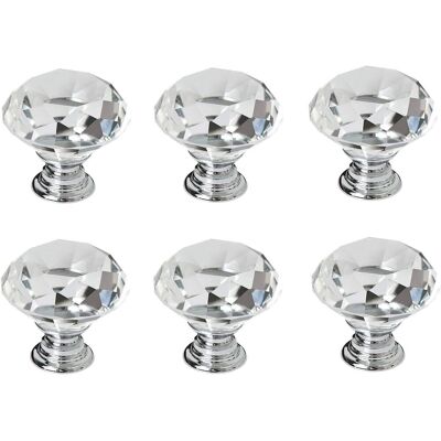 INEASICER Manijas De Cristal En Piezas, Manijas Para Puertas De Cajones De Gabinetes De Cristal De Diamante De 30 Mm, Manijas Para Puertas De Vidrio De Cocina, Gabinetes De Almacenamiento Y Aparadores Para Coci INEASICER Manijas De Cristal En Piezas, Manijas Para Puertas De Cajones De Gabinetes De Cristal De Diamante De 30 Mm, Manijas Para Puertas De Vidrio De Cocina, Gabinetes De Almacenamiento Y Aparadores Para Coci