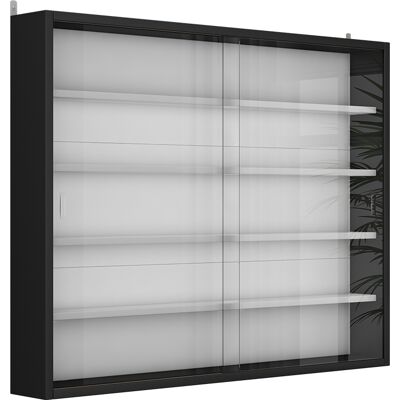Vitrina De Pared Showla, Blanco/negro, Con 4 Estantes, Vicco Vitrina De Pared Showla, Blanco/negro, Con 4 Estantes, Vicco