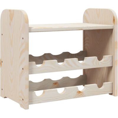 Décoshop26 - Botellero Estante Para Almacenamiento De Vino Para Hasta 8 Botellas 43 X 25 X 37 Cm Madera De Pino Dec024364 Décoshop26 - Botellero Estante Para Almacenamiento De Vino Para Hasta 8 Botellas 43 X 25 X 37 Cm Madera De Pino Dec024364