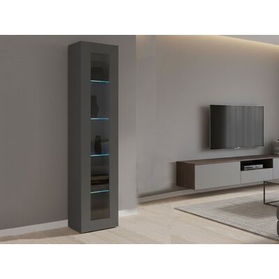 Dmora Vladimiro Vitrina - Antracita - 40x30x180cm Dmora Vladimiro Vitrina - Antracita - 40x30x180cm