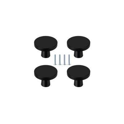 OEM Juego De 4 Tiradores Redondos Negros Para Cajones, Cocina, Cómodas Y Armarios - Crezuo OEM Juego De 4 Tiradores Redondos Negros Para Cajones, Cocina, Cómodas Y Armarios - Crezuo
