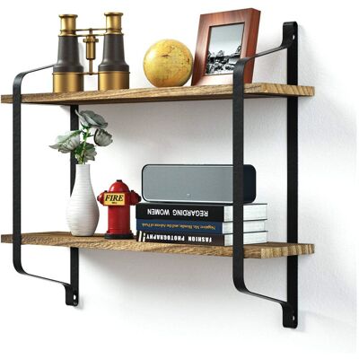 LLING Estante Flotante De Pared De 2 Niveles, 18 X 10 X 63 Cm LLING Estante Flotante De Pared De 2 Niveles, 18 X 10 X 63 Cm