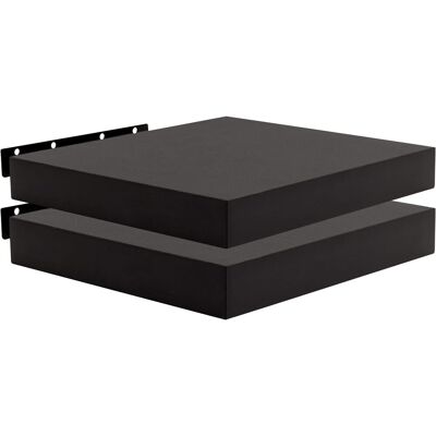 Woltu Étagère Murale, Étagère Suspendue, Étagère Murale Flottante En Mdf, Lot De 2, Noir, Pour Salon, Cuisine, Chambre, Salle De Bain Etc Woltu Étagère Murale, Étagère Suspendue, Étagère Murale Flottante En Mdf, Lot De 2, Noir, Pour Salon, Cuisine, Chambre, Salle De Bain Etc