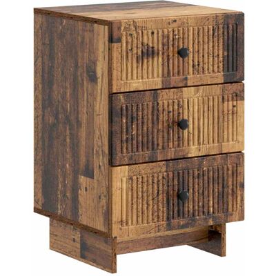 Armario De Noche Con Cajón Madera Envejecida 43 X 41 X 66,5 Cm Vidaxl Armario De Noche Con Cajón Madera Envejecida 43 X 41 X 66,5 Cm Vidaxl