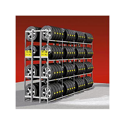 Estante para neumáticos galvanizada gris claro - Modelo básico Estante para neumáticos galvanizada gris claro - Modelo básico