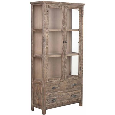 WANDERLUST DECO Vitrina De Madera Marrón 100x40x200h Cm WANDERLUST DECO Vitrina De Madera Marrón 100x40x200h Cm