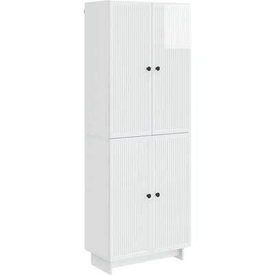 Juego De Armarios 2 Uds. Blanco Brillante Madera De Ingeniería Vidaxl Juego De Armarios 2 Uds. Blanco Brillante Madera De Ingeniería Vidaxl