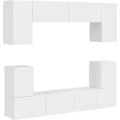 Conjunto De Mueble De Tv 5 Uds. Brillante Madera De Ingeniería Vidaxl Conjunto De Mueble De Tv 5 Uds. Brillante Madera De Ingeniería Vidaxl
