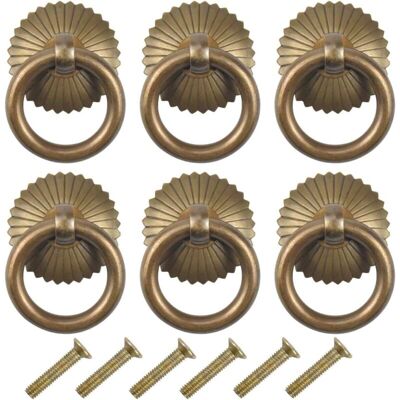 OEM 6 Tiradores De Muebles Vintage, Argollas Para Cajones, Tiradores Antiguos, Pomos Para Muebles Para Armarios De Cocina, Armarios, Cómodas, Puertas (antiguos) - Crezuo OEM 6 Tiradores De Muebles Vintage, Argollas Para Cajones, Tiradores Antiguos, Pomos Para Muebles Para Armarios De Cocina, Armarios, Cómodas, Puertas (antiguos) - Crezuo