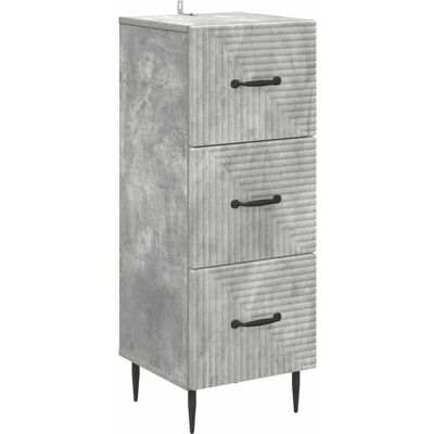 Cajonera Gris Hormigón 33 X 34,5 X 89,5 Cm Madera De Ingeniería Vidaxl Cajonera Gris Hormigón 33 X 34,5 X 89,5 Cm Madera De Ingeniería Vidaxl