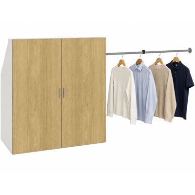 Armario De Madera Con Techos Inclinados, Dacho L 90x100x52 - Vcm Armario De Madera Con Techos Inclinados, Dacho L 90x100x52 - Vcm