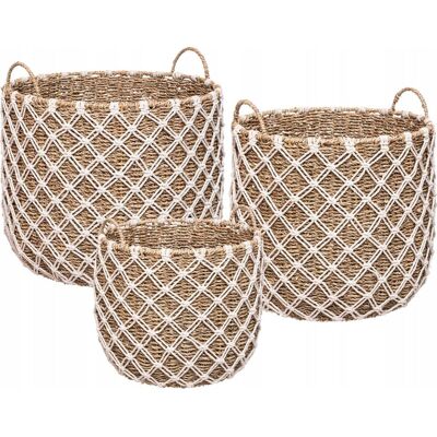 Cesta De Almacenamiento Atmosphera Makrama Bambú 41 Cm Altura Cesta De Almacenamiento Atmosphera Makrama Bambú 41 Cm Altura