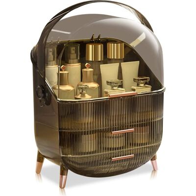 OEM Organizador De Maquillaje, Caja Expositora De Cosméticos Para El Cuidado De La Piel Con Tapa Antipolvo, Asa Portátil, Caja De Maquillaje Impermeable Para Tocador O Cómoda. OEM Organizador De Maquillaje, Caja Expositora De Cosméticos Para El Cuidado De La Piel Con Tapa Antipolvo, Asa Portátil, Caja De Maquillaje Impermeable Para Tocador O Cómoda.
