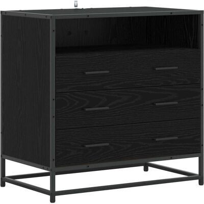 Cajonera 3-cajón Roble Negro 70 X 41 X 70 Cm Vidaxl Cajonera 3-cajón Roble Negro 70 X 41 X 70 Cm Vidaxl