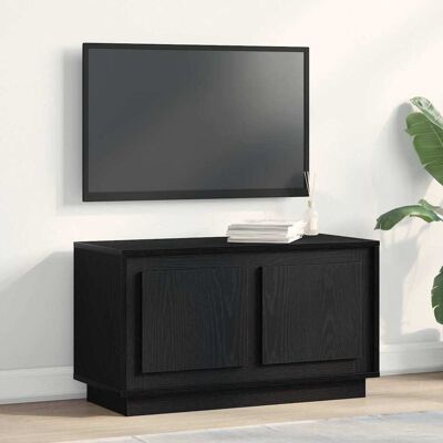 Vidaxl Gabinete De Tv 80 X 35 X 45 Cm Roble Negro Madera De Ingeniería Vidaxl Gabinete De Tv 80 X 35 X 45 Cm Roble Negro Madera De Ingeniería