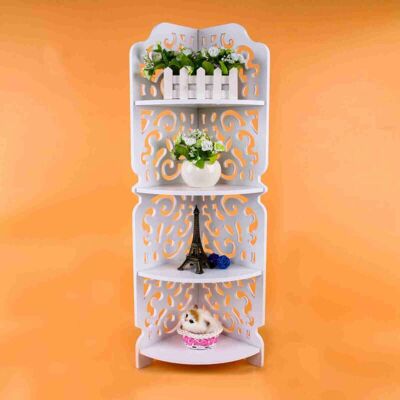 OEM Estantería Esquinera Hueca Tallada, Estante De Almacenamiento De 4 Niveles, Soporte Para Plantas, Adecuada Para Dormitorio, Sala De Estar, Baño, Oficina En Casa, Color Blanco -crezuo OEM Estantería Esquinera Hueca Tallada, Estante De Almacenamiento De 4 Niveles, Soporte Para Plantas, Adecuada Para Dormitorio, Sala De Estar, Baño, Oficina En Casa, Color Blanco -crezuo