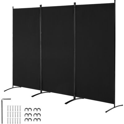Biombo Separador De Ambientes De 2600 X 1840 X 520 Mm, Separador Plegable De Ambientes De 3 Paneles Mampara De Privacidad Para Interiores, Separador De Ambientes Para Oficina, Dormitorio, Negro - Vevor Biombo Separador De Ambientes De 2600 X 1840 X 520 Mm, Separador Plegable De Ambientes De 3 Paneles Mampara De Privacidad Para Interiores, Separador De Ambientes Para Oficina, Dormitorio, Negro - Vevor