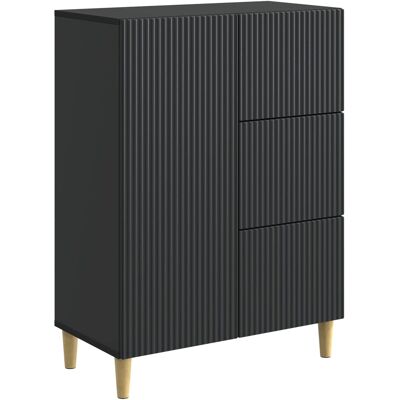 Aparador Con Cajón Negro 66 X 34,5 X 90 Cm Madera De Ingeniería Vidaxl Aparador Con Cajón Negro 66 X 34,5 X 90 Cm Madera De Ingeniería Vidaxl