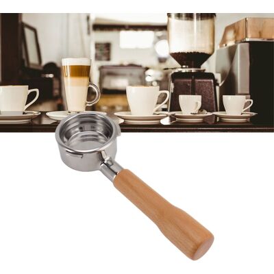 OEM Portafiltro De 58 Mm, 3 Brazos, Sin Fondo, Accesorios De Acero Inoxidable Para Cafeteras Barsetto C1, Fabricado En Madera De Haya Con Cesta De Filtro Y Madera Maciza. OEM Portafiltro De 58 Mm, 3 Brazos, Sin Fondo, Accesorios De Acero Inoxidable Para Cafeteras Barsetto C1, Fabricado En Madera De Haya Con Cesta De Filtro Y Madera Maciza.
