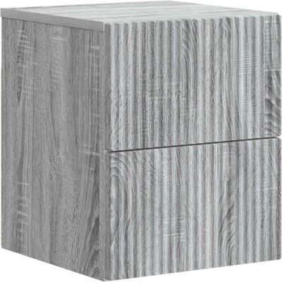 Mesita De Noche De Pared Gris Sonoma 33 X 34,5 X 40 Cm Vidaxl Mesita De Noche De Pared Gris Sonoma 33 X 34,5 X 40 Cm Vidaxl