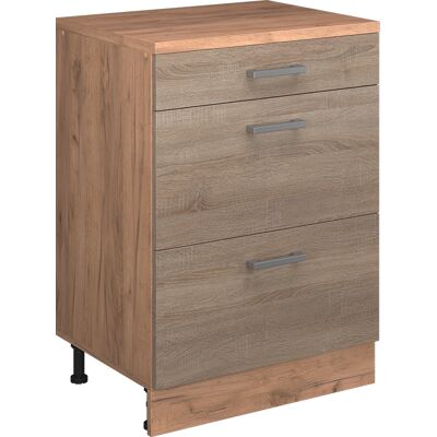 Cómoda De Ampliación Rion, Sonoma/roble Dorado, 60 X 46 Cm Sin Inclinación Con 3 Cajones, Vicco Cómoda De Ampliación Rion, Sonoma/roble Dorado, 60 X 46 Cm Sin Inclinación Con 3 Cajones, Vicco
