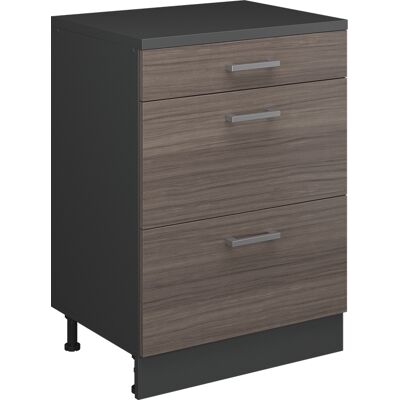 Cómoda De Ampliación Rion, Gris Noble/antracita, 60 X 46 Cm Sin Inclinación Con 3 Cajones, Vicco Cómoda De Ampliación Rion, Gris Noble/antracita, 60 X 46 Cm Sin Inclinación Con 3 Cajones, Vicco