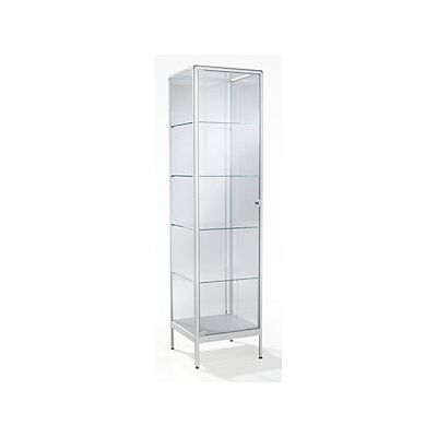Vitrina Eurokraft pro - Plata anodizada, 500mm, 1 puerta - Mueble expositor Vitrina Eurokraft pro - Plata anodizada, 500mm, 1 puerta - Mueble expositor