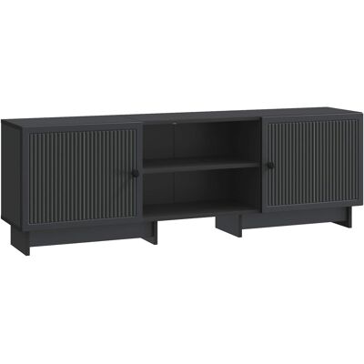 Mueble De Tv Negro 150 X 31 X 50 Cm Madera De Ingeniería Vidaxl Mueble De Tv Negro 150 X 31 X 50 Cm Madera De Ingeniería Vidaxl