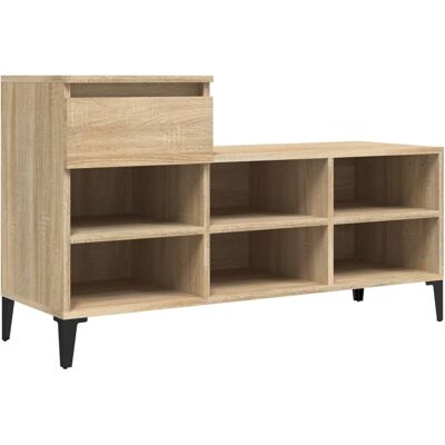 vidaXL Roble Sonoma Estantería para Zapatos - Mueble Zapatero vidaXL Roble Sonoma Estantería para Zapatos - Mueble Zapatero