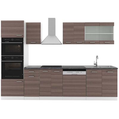Vicco - Mueble De Cocina R-line, Precioso Gris/blanco, 300 Cm Con Armario Alto, Et Antracita Vicco - Mueble De Cocina R-line, Precioso Gris/blanco, 300 Cm Con Armario Alto, Et Antracita