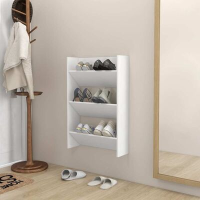 Vidaxl - Zapatero De Pared Madera Contrachapada Blanco 60x18x90 Cm Vidaxl - Zapatero De Pared Madera Contrachapada Blanco 60x18x90 Cm