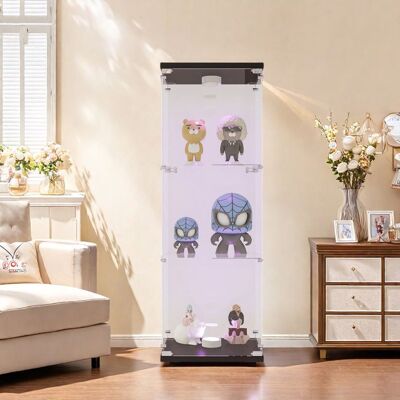 OEM Vitrina De Vidrio, Con Led, 3 Estantes, Armario De Presentación Para Salón, Vitrina Para Colección, 125 X 42 X 36cm, Negro OEM Vitrina De Vidrio, Con Led, 3 Estantes, Armario De Presentación Para Salón, Vitrina Para Colección, 125 X 42 X 36cm, Negro