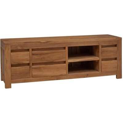 Mueble De Tv 110 X 30 X 40 Cm Natural Madera De Teca Maciza Vidaxl Mueble De Tv 110 X 30 X 40 Cm Natural Madera De Teca Maciza Vidaxl