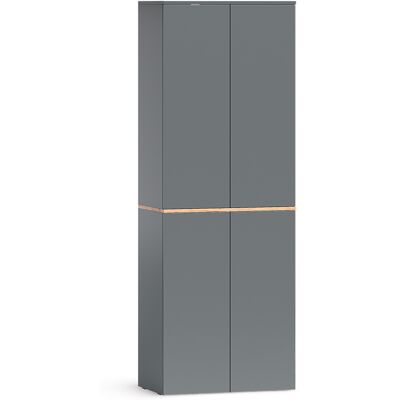 Armario Alto Viktor, Antracita/roble Dorado, 68 X 188.6 Cm Con 6 Compartimentos Cerrados, Vicco Armario Alto Viktor, Antracita/roble Dorado, 68 X 188.6 Cm Con 6 Compartimentos Cerrados, Vicco