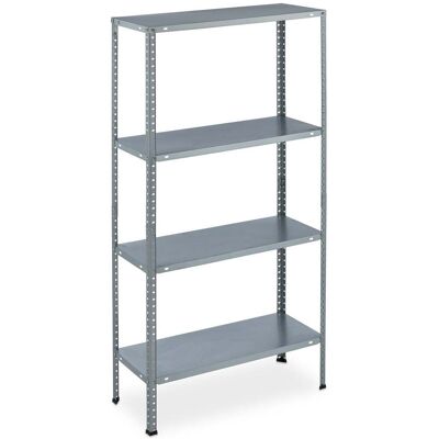 HELLOSHOP26 Estantería De Almacenamiento Metálica 145 X 75,5 X 30 Cm 4 Niveles Regulables Para Garaje Sótano De Acero Galvanizado Plateado 130010005 HELLOSHOP26 Estantería De Almacenamiento Metálica 145 X 75,5 X 30 Cm 4 Niveles Regulables Para Garaje Sótano De Acero Galvanizado Plateado 130010005