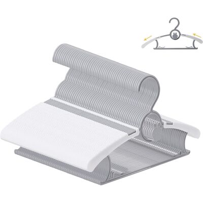 OEM Pack De 50 Perchas Para Bebé, Antideslizantes, Ajustables De 28 A 36 Cm, De Plástico, Ahorradoras De Espacio Para Niñas, Niños, Bebés Y Niños (gris) OEM Pack De 50 Perchas Para Bebé, Antideslizantes, Ajustables De 28 A 36 Cm, De Plástico, Ahorradoras De Espacio Para Niñas, Niños, Bebés Y Niños (gris)