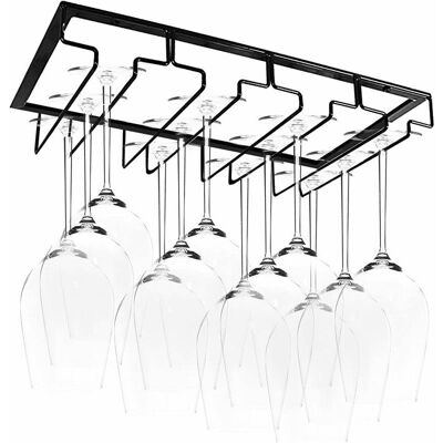 OEM 1 Estante Colgante Para Copas, Riel De Hierro Negro Mate, 4 Rieles, 40 X 22,5 X 5,5 Cm, Para Cocina, Bar, Bodega. OEM 1 Estante Colgante Para Copas, Riel De Hierro Negro Mate, 4 Rieles, 40 X 22,5 X 5,5 Cm, Para Cocina, Bar, Bodega.