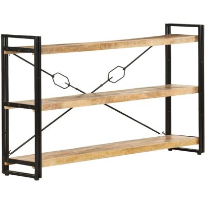 Estantería De 3 Niveles Madera Maciza De Mango 140x30x80 Cm Vidaxl Estantería De 3 Niveles Madera Maciza De Mango 140x30x80 Cm Vidaxl