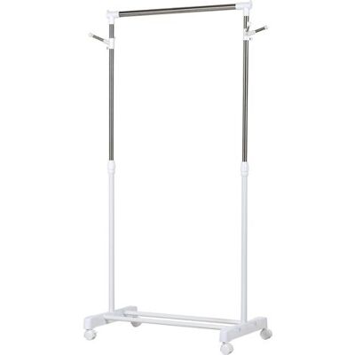 ENLENK Perchero De Ropa Con Altura Ajustable, Base De Almacenamiento Y 4 Ruedas, 68,5 X 42 X 87-145 Cm ENLENK Perchero De Ropa Con Altura Ajustable, Base De Almacenamiento Y 4 Ruedas, 68,5 X 42 X 87-145 Cm