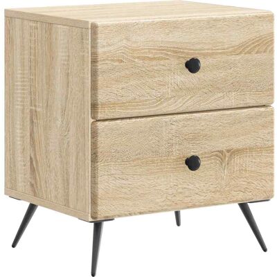 Armario De Noche Con Cajón Roble Sonoma 43 X 34,5 X 47,5 Cm Vidaxl Armario De Noche Con Cajón Roble Sonoma 43 X 34,5 X 47,5 Cm Vidaxl