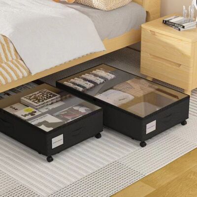 OEM Bolsa De Almacenamiento Debajo De La Cama, 2 Piezas, Caja De Almacenamiento De Ropa Con Ruedas Y Tapa, Marco De Metal, Organizador De Cajones De Armario, Contenedor Plegable, Caja De Sábanas Para Dorm OEM Bolsa De Almacenamiento Debajo De La Cama, 2 Piezas, Caja De Almacenamiento De Ropa Con Ruedas Y Tapa, Marco De Metal, Organizador De Cajones De Armario, Contenedor Plegable, Caja De Sábanas Para Dorm