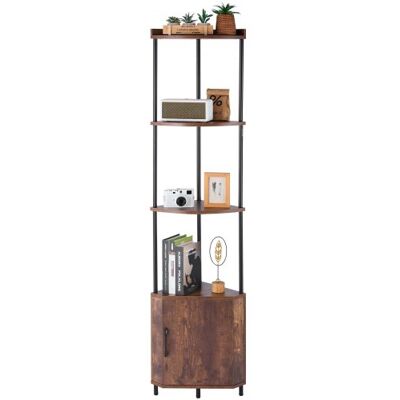 OEM Estante De Esquina 5 Niveles Con Luz Led Y Puertas 30,5x30,5x167,8 Cm Estantería De Esquinera Con Marco De Metal Estantes De Madera Librería De Almacenamiento Para Dormitorio, Sala, Oficina OEM Estante De Esquina 5 Niveles Con Luz Led Y Puertas 30,5x30,5x167,8 Cm Estantería De Esquinera Con Marco De Metal Estantes De Madera Librería De Almacenamiento Para Dormitorio, Sala, Oficina