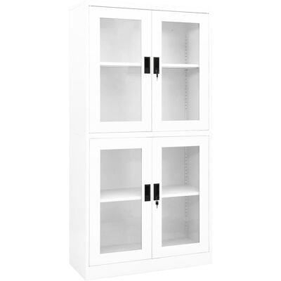vidaXL Nova Armario Oficina Blanco - Acero y Vidrio vidaXL Nova Armario Oficina Blanco - Acero y Vidrio
