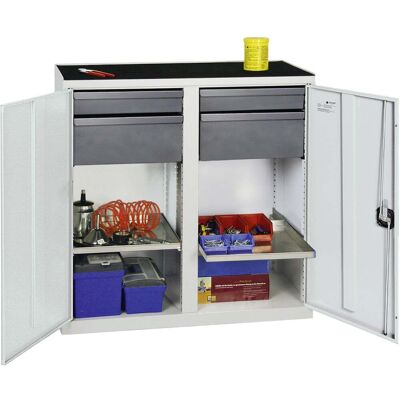 Stumpf Gabinete Para Herramientas Y Materiales Serie 3000 Gris Claro + 2 Cajones 100 Mm + 2 Cajones 200 Mm + 2 Estantes Extraíbles - 3002307 Stumpf Gabinete Para Herramientas Y Materiales Serie 3000 Gris Claro + 2 Cajones 100 Mm + 2 Cajones 200 Mm + 2 Estantes Extraíbles - 3002307