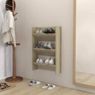 Vidaxl - Zapatero De Pared Madera Contrachapada Roble Sonoma 60x18x90 Cm Vidaxl - Zapatero De Pared Madera Contrachapada Roble Sonoma 60x18x90 Cm