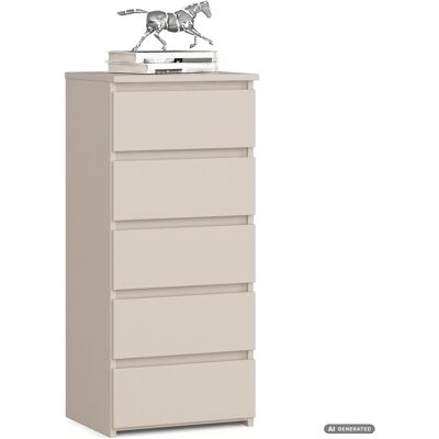 AKORD Cómoda Cl5 Cachemira 40 Cm 5 Cajones 40x35x92 Cm AKORD Cómoda Cl5 Cachemira 40 Cm 5 Cajones 40x35x92 Cm