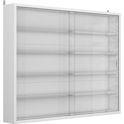 Vitrina De Pared Showla, Blanco, Con 4 Estantes, Vicco Vitrina De Pared Showla, Blanco, Con 4 Estantes, Vicco
