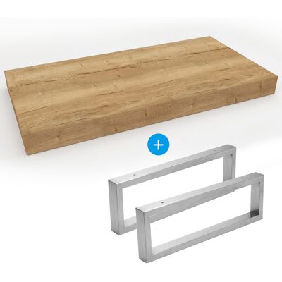Egger Set Mueble Natural 100x8x50 Cm + 2 Toalleros 45 Cm, Marrón Claro (do10050dh-fix3) Egger Set Mueble Natural 100x8x50 Cm + 2 Toalleros 45 Cm, Marrón Claro (do10050dh-fix3)